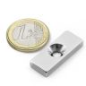 Blokmagneet met verzonken gat 30x12x4mm