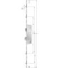 Meerpuntslot Kfv AS4050, krukbediend, nokken, R001, rechte voorplaat 16mm, verzinkt