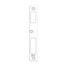 Hoeksluitplaat ABEA321, afgerond inox, 170x20x8x2mm, links