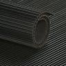 Rubber fijnrib zwart 3mm 1.2m