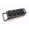 Stekkerblok rubber zonder kabel COMBI 53634SN zwart mono