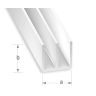 Profiel pvc uu wit 21x6.5 (2m)