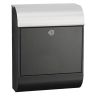 Brievenbus PEARL 872, RAL9005S zwart structuur/inox