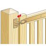 Heng Recht regelbaar geel vz L=660mm