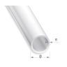 Buisprofiel rond, pvc wit, 10x1.2mm, 1m