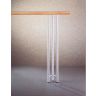 Poot inox-look 71cm driehoek recht 36