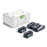 Starterset Festool SYS 18V 2x5.0Ah HP, Met duolader TCL 6 DUO
