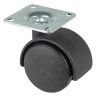 Kastwiel pvc zwart dub los plaat d