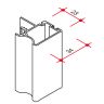Handgreep schuifdeur alu blank 4108