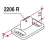 Ondergeleider regelbaar nylon 2206/R