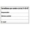Klever voor camerabewaking FR/NL 83x45