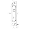 Sleutelplaat BB MONTSEGUR 290x45/72