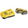 Starterset XR FLEXVOLT 18V 2x9.0Ah, Met lader DCB118