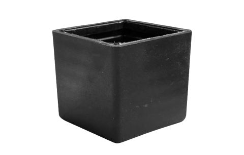 Dop opsteek vierkant zwart pvc 25mm