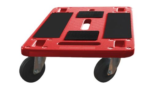 Meubelroller kunststof rood PLPP01 4-zwenkwielen zwart max.210kg