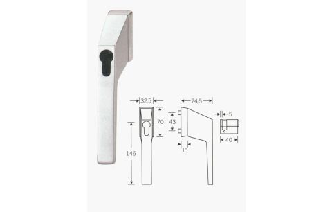 Raamhandvat vr PZ 3495 F1 dreh-kip