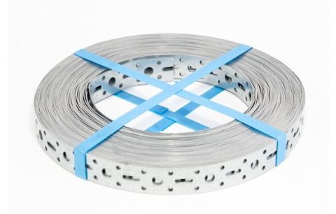 Bandijzer inox 304 30x0.8mm geboord