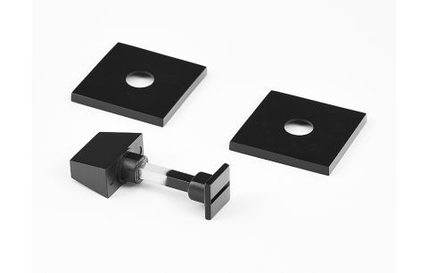 Rozet WC vierkant 5mm zwart