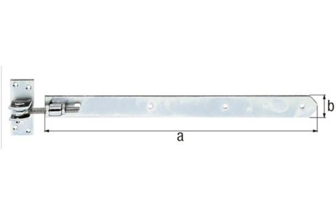 Heng Recht regelbaar geel vz L=463mm