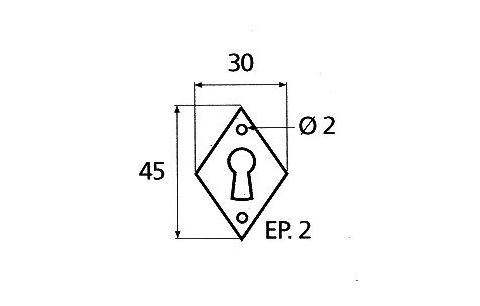 Sleutelplaat LOSANGE 30x45