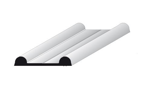 Looprail dubbel alu F1 2122
