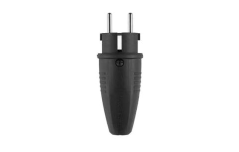 Stekker Original rubber (TPE) zwart IP44