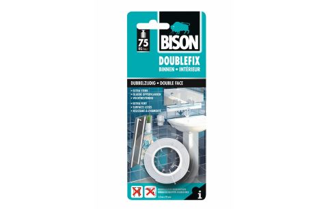 Kleefband dubbelfix wit 19mm