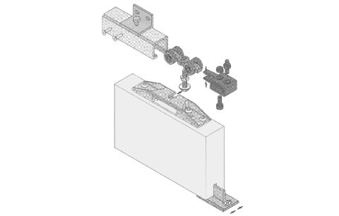 Schuifdeur 0500/50kg enk.wiel