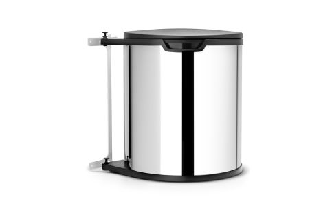 Inbouwemmer 15l brilliant steel