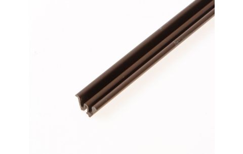 Rail schuif pvc bruin b+0 9,5mmx2.5m