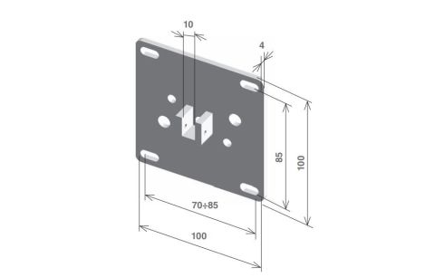 Steun 100x100 c/sella q.10 zinc