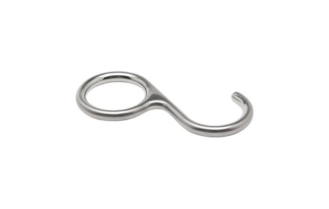 Schuifhaak 25.4mm inox-look dikte 5mm