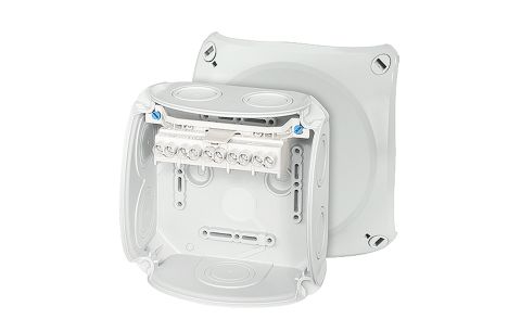 Aftakdoos met Klem Grijs 2.5-6mm� 130x130x77