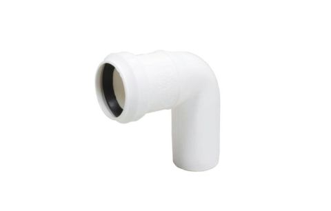 Bocht Sani pvc Wit 87°, met dichting