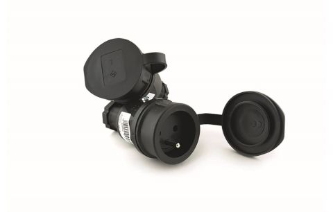 Stopcontact met klapdeksel - 2P + A