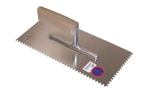 Lijmkam getand inox met handgreep
