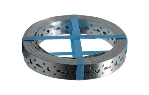 Bandijzer geperforeerd verzinkt 25x1.0mm 25m