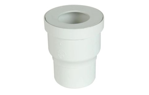 Wc-bocht pvc wit recht