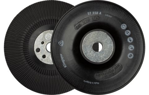 Steunschijf ST358A dia 125x22mm M14, geribd/hard