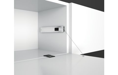 Winch kabel op veer 10kg inoxlook inwerk