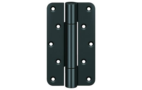 Scharnier zwart mat ral 9005 hoogte 160, breedte 68mm, bladbreedte 55mm