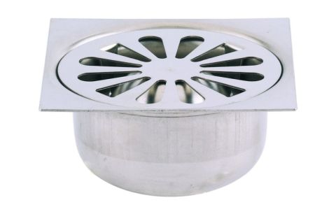 Klokrooster inox met onderuitlaat