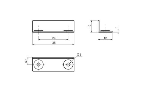 Sluitplaat zwee 35x12x10