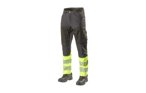 Werkbroek 1073PB Stretch Zwart/Fluo Geel M56