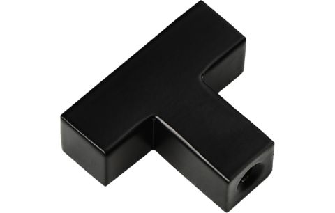 Meubelknop T-vorm FH341 12x35x30mm zwart mat