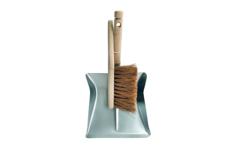 Vuilblik galva met handborstel Coco 40x22.5cm