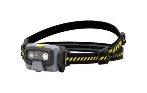 Hoofdlamp HF6R WORK oplaadbaar, 800 lumen, IP68, batterij vooraan, digitale focus