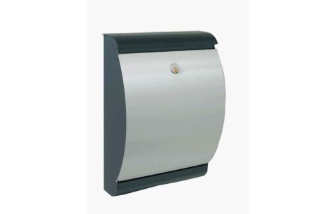 Brievenbus 300 zwart/inox