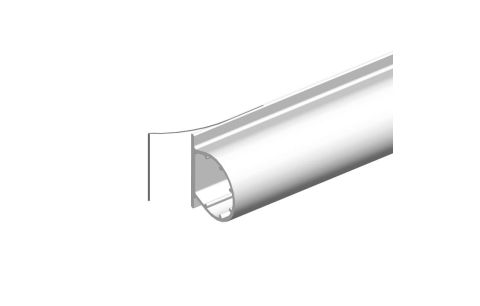 Tochtband, buis, zwart, 9mm, 6m