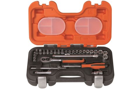 Doppenset 1/4" + bitsen 29-delig